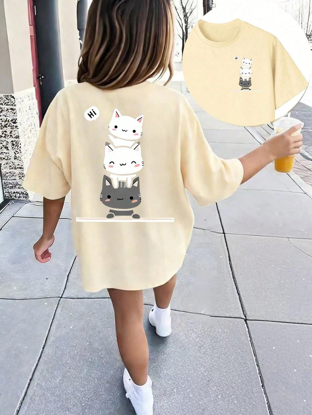 Tricou SHEIN, crem