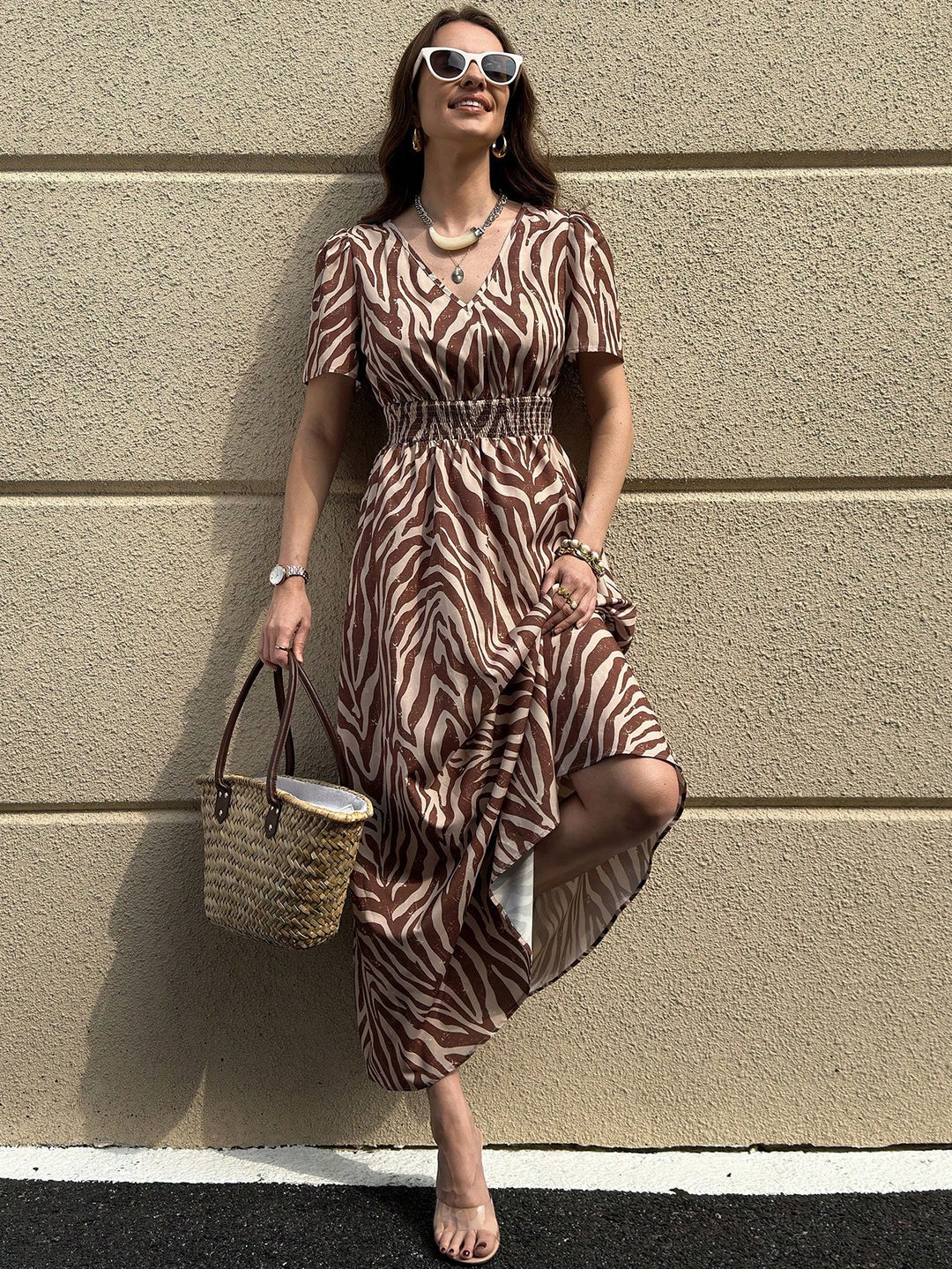 Rochie maxi SHEIN, maro