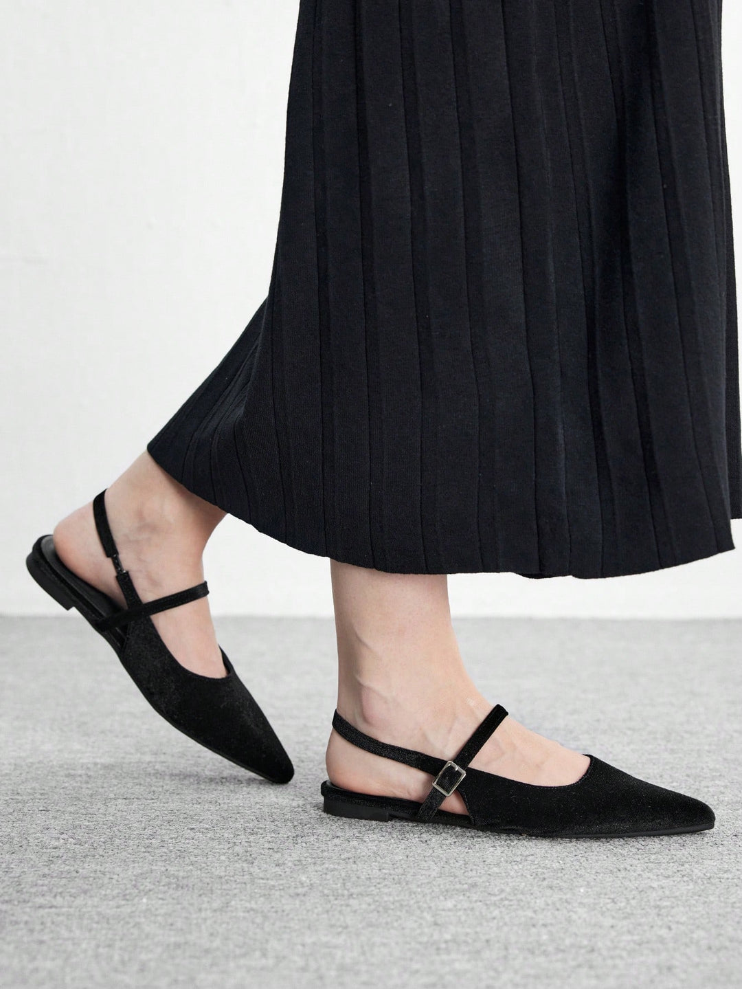 SHEIN balerina, fekete