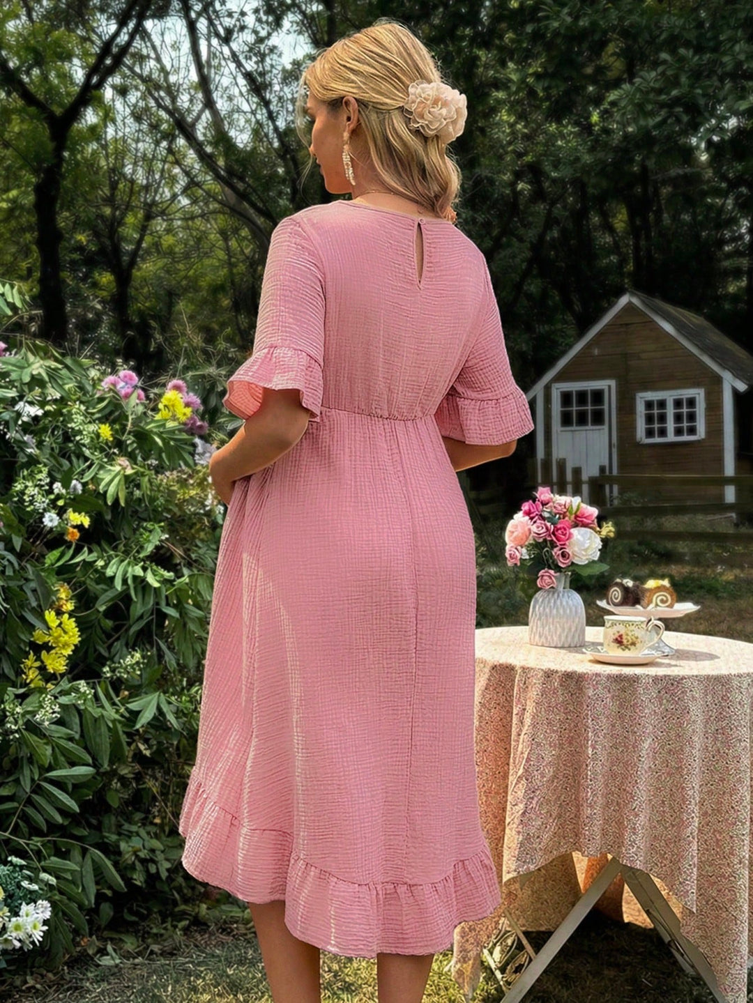 Rochie midi SHEIN, roz
