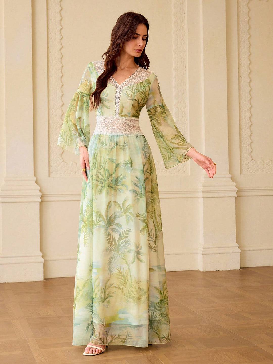 Rochie maxi SHEIN, verde