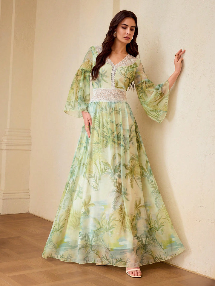 Rochie maxi SHEIN, verde