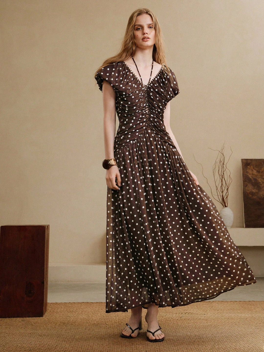 Rochie maxi SHEIN, maro