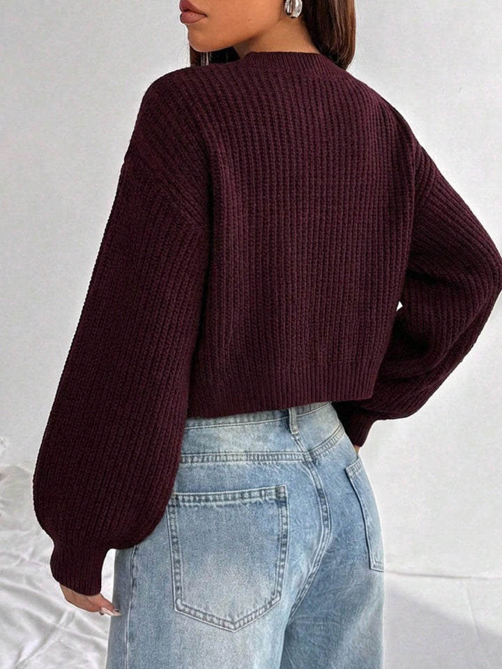 Cardigan SHEIN, maro