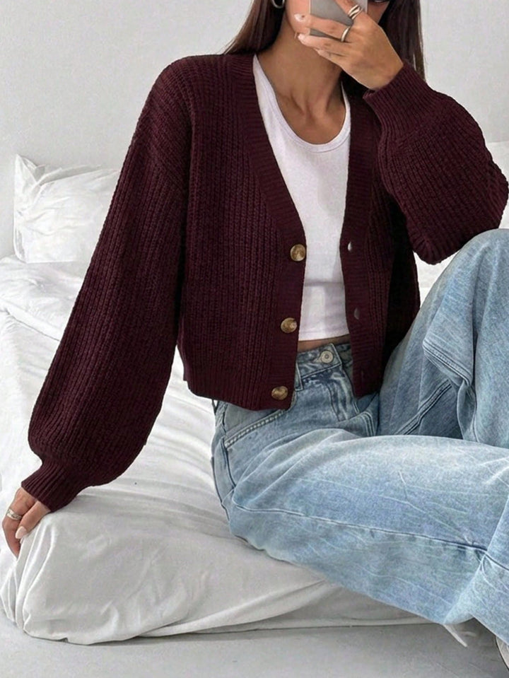 Cardigan SHEIN, maro