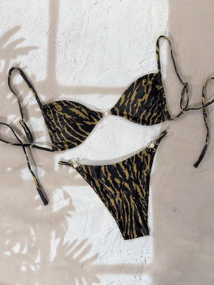 SHEIN bikini szett, barna