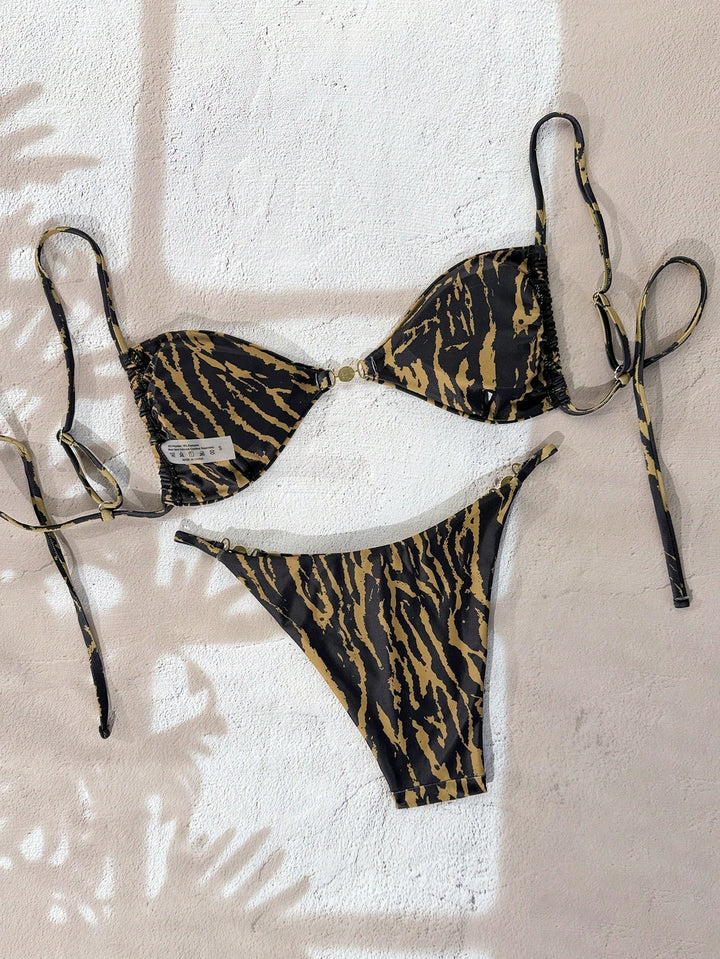 SHEIN bikini szett, barna