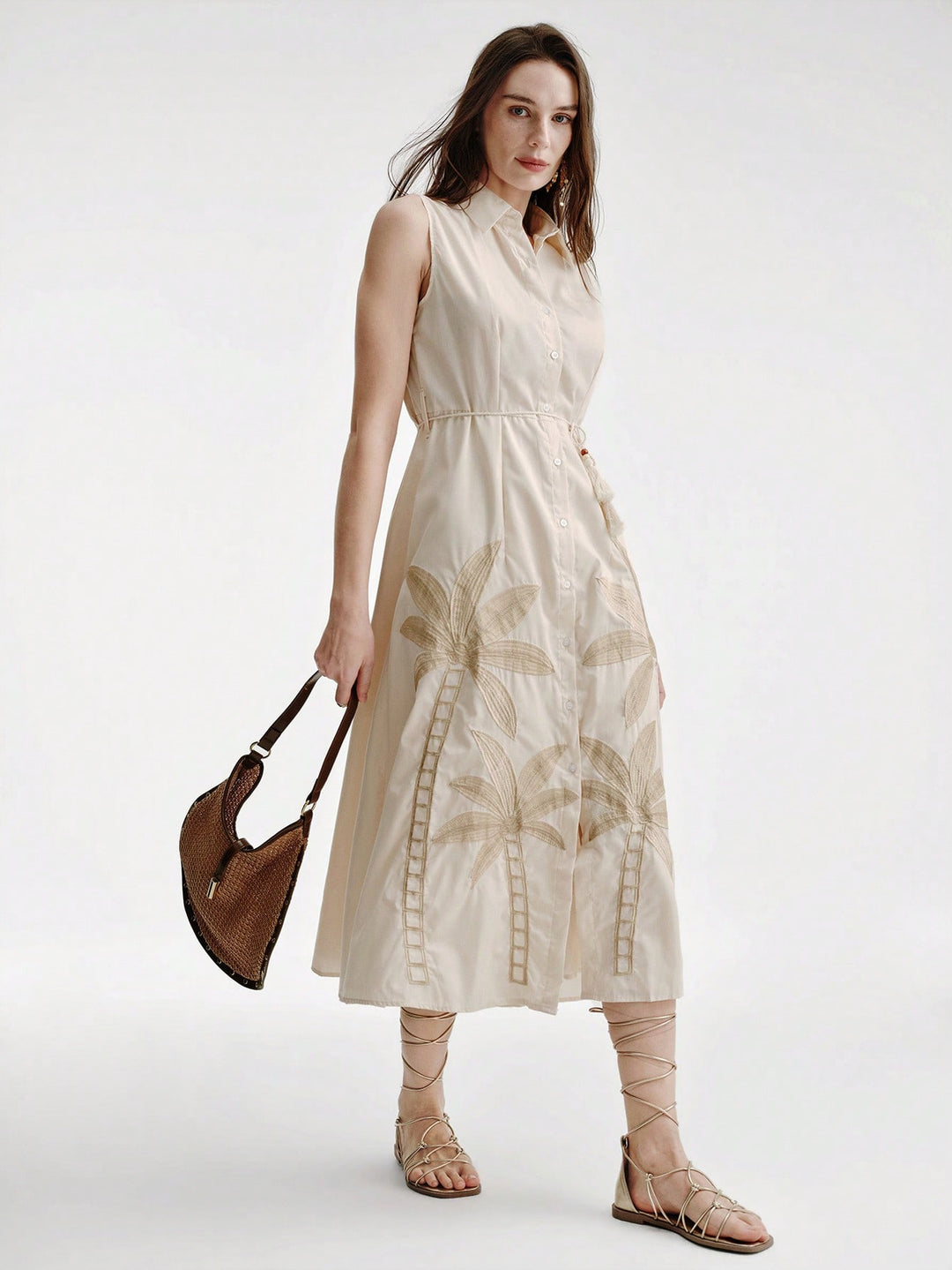Rochie midi SHEIN, bej