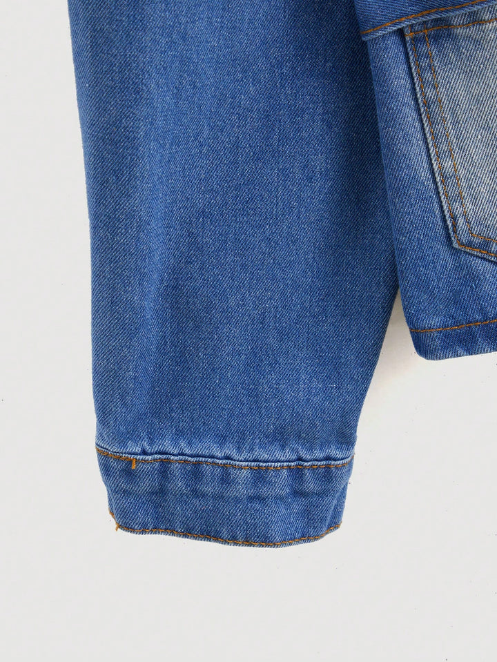 Jachetă din denim SHEIN, albastru