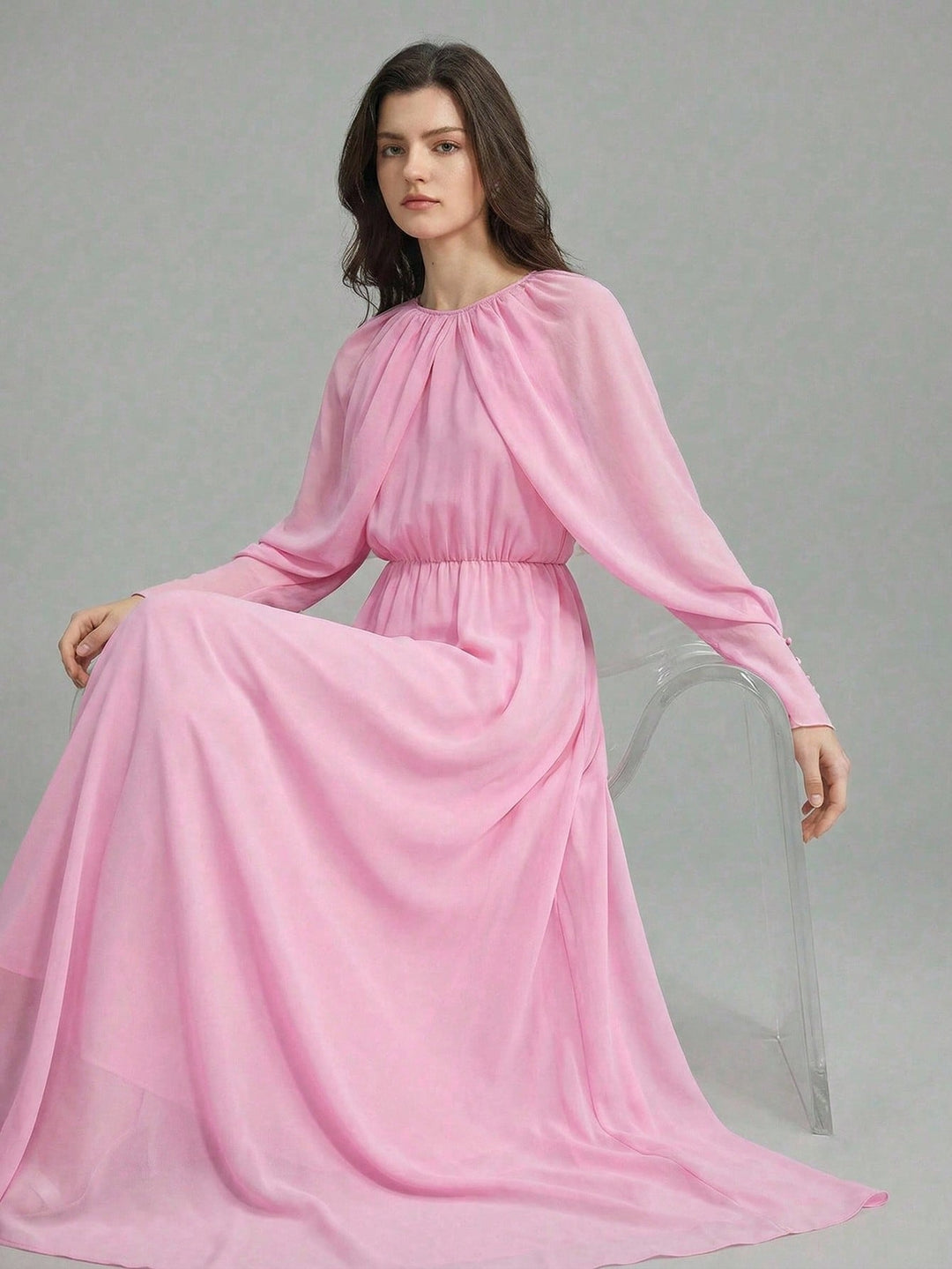 Rochie maxi SHEIN, roz