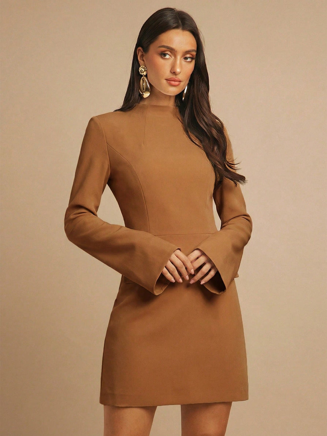 Rochie scurtă SHEIN, maro
