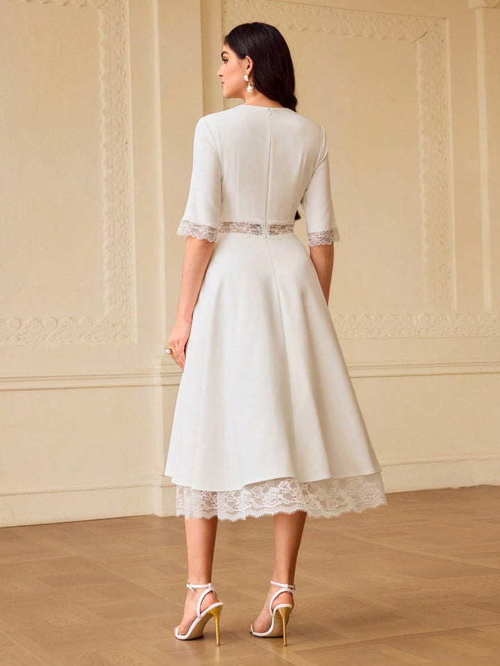Rochie midi SHEIN, alb