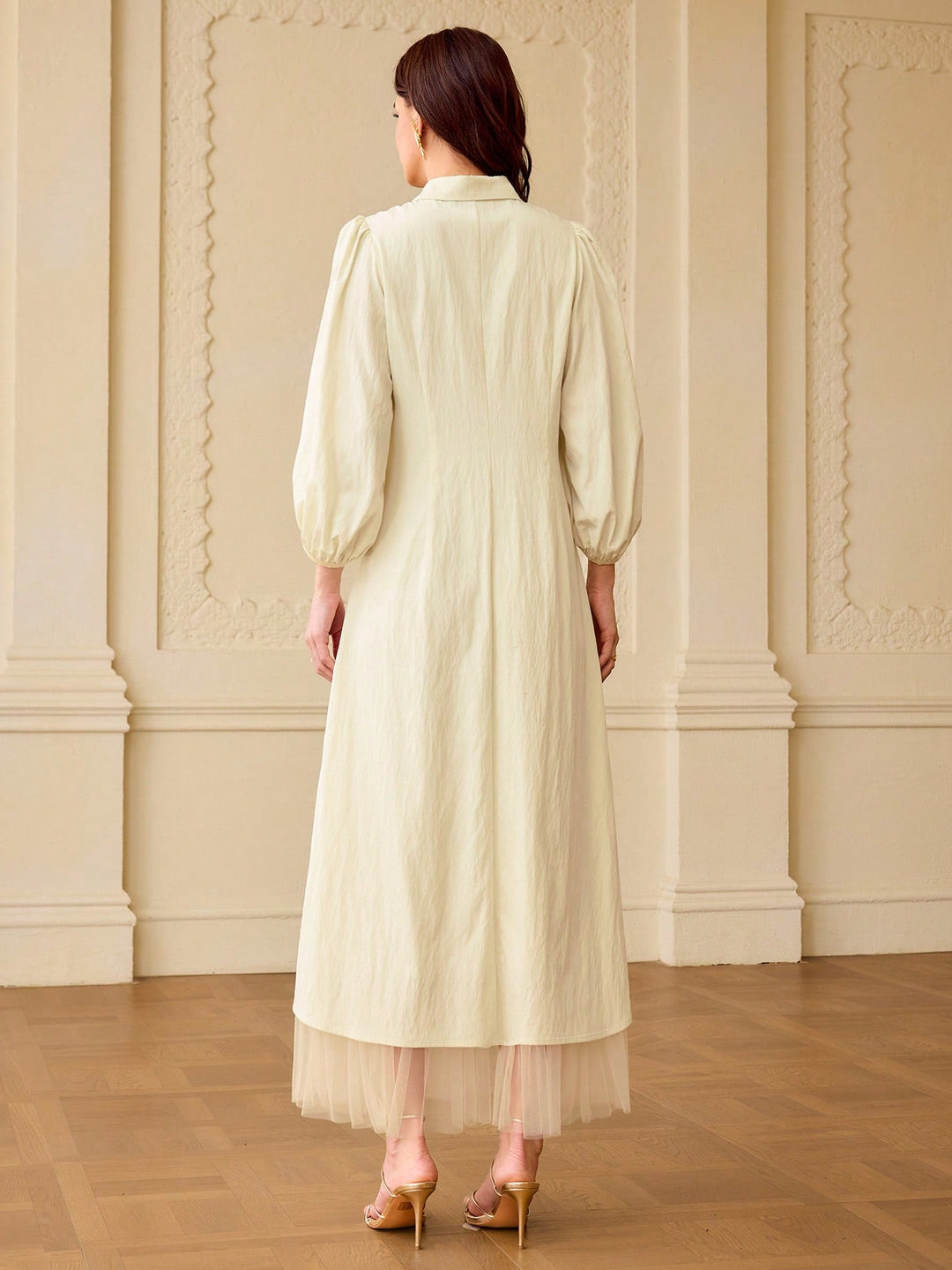 Rochie maxi SHEIN, bej