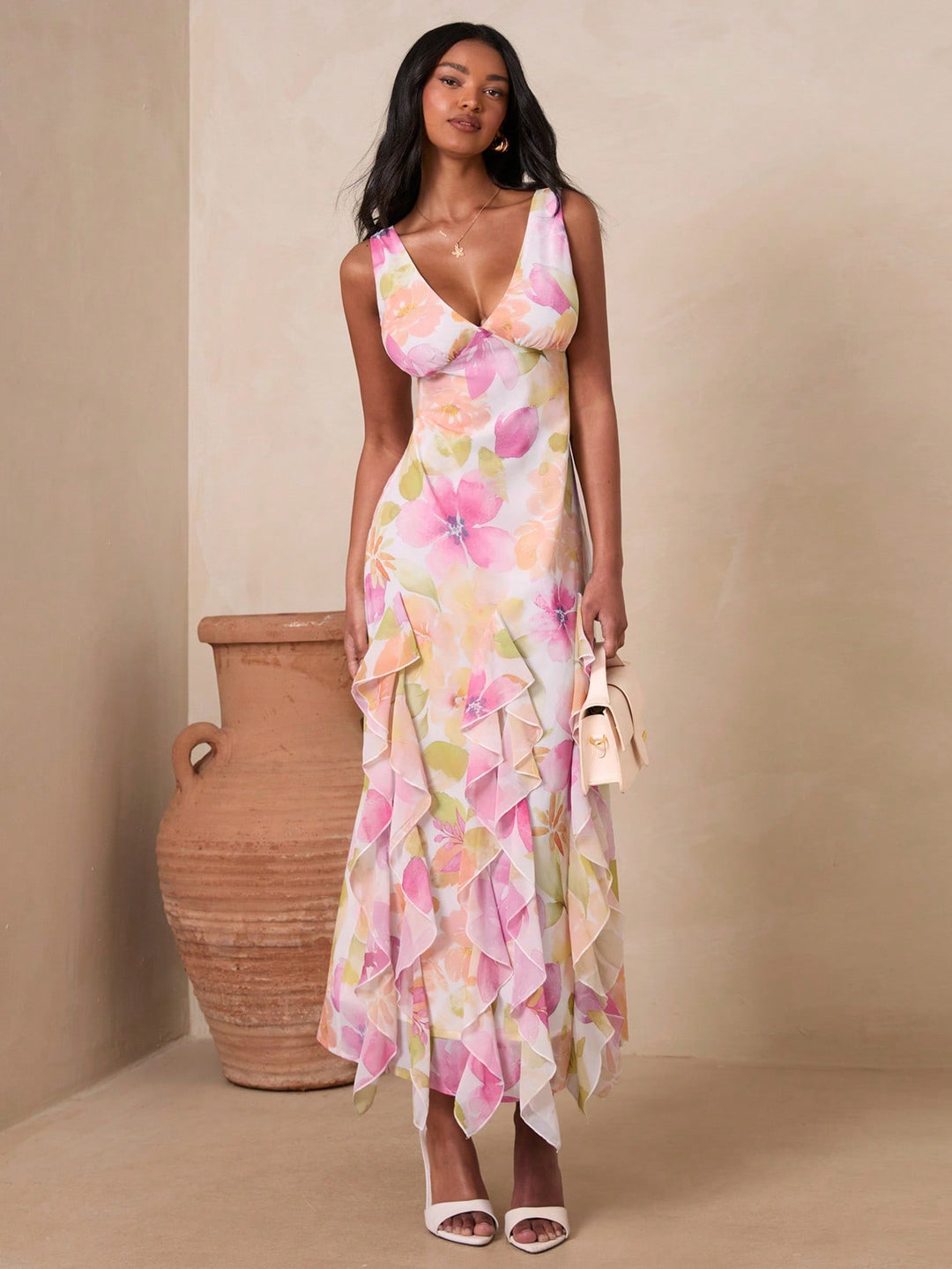 Rochie maxi SHEIN, roz
