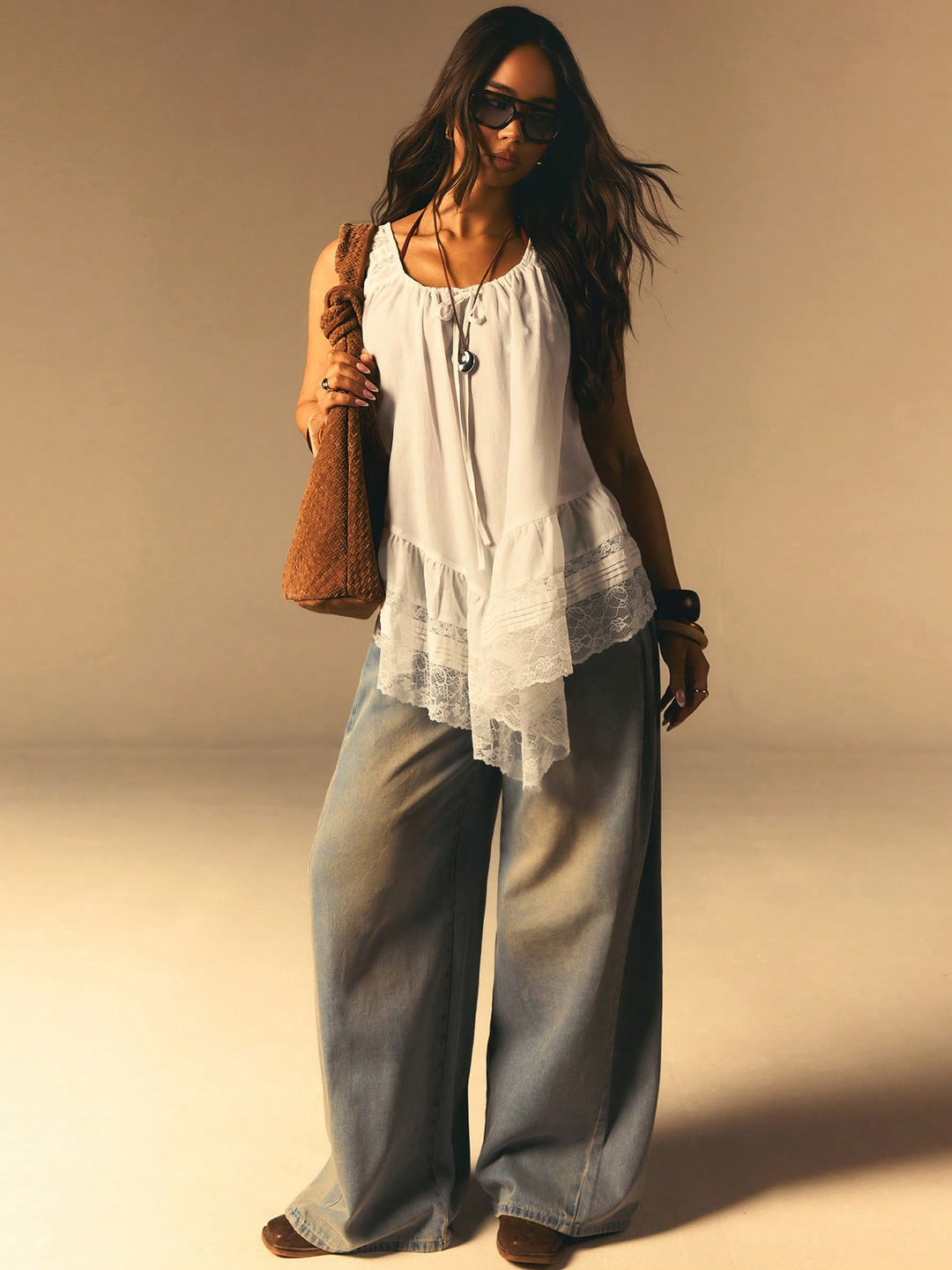 Top SHEIN, portocaliu