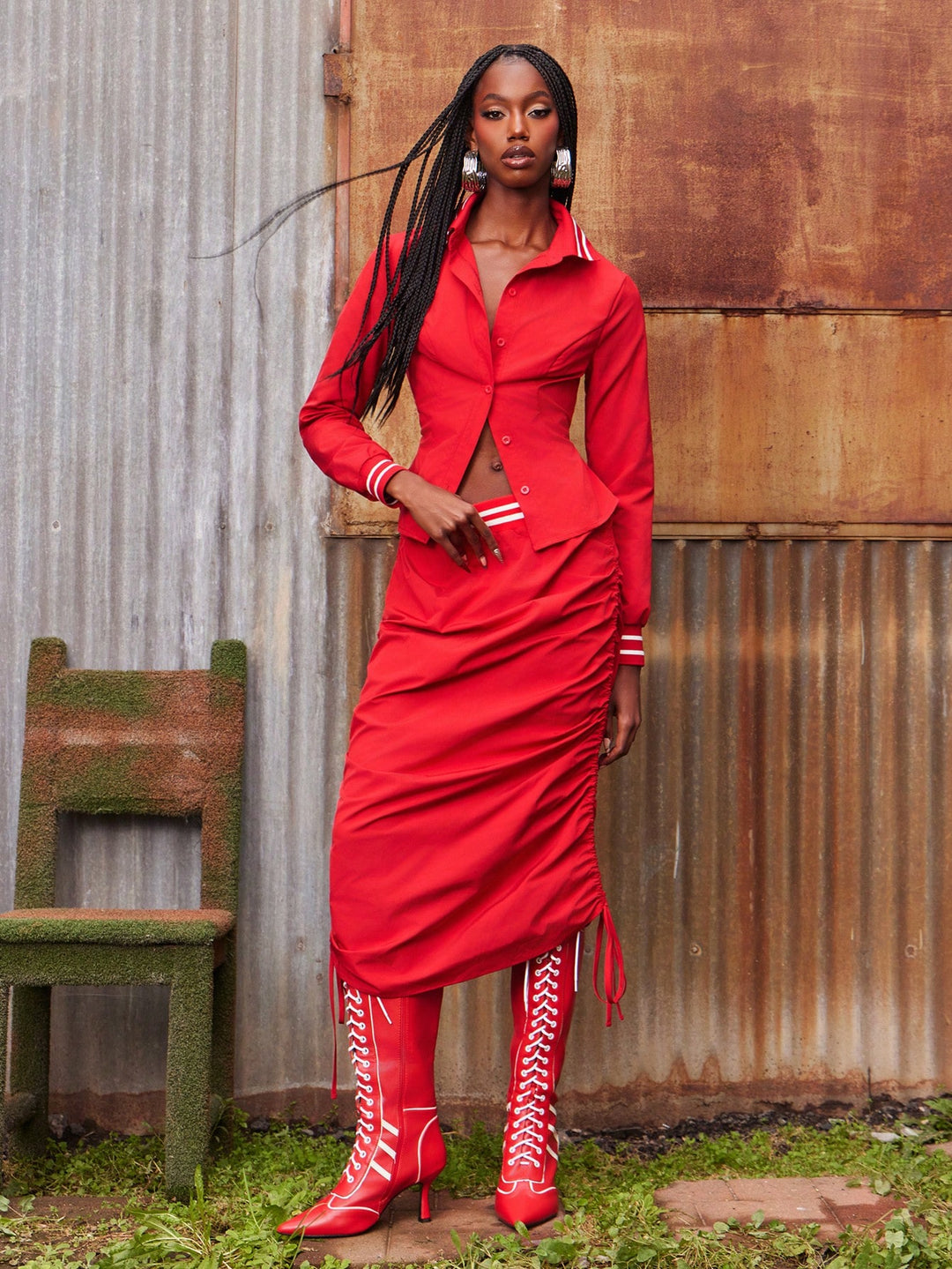 Fustă SHEIN, roșu