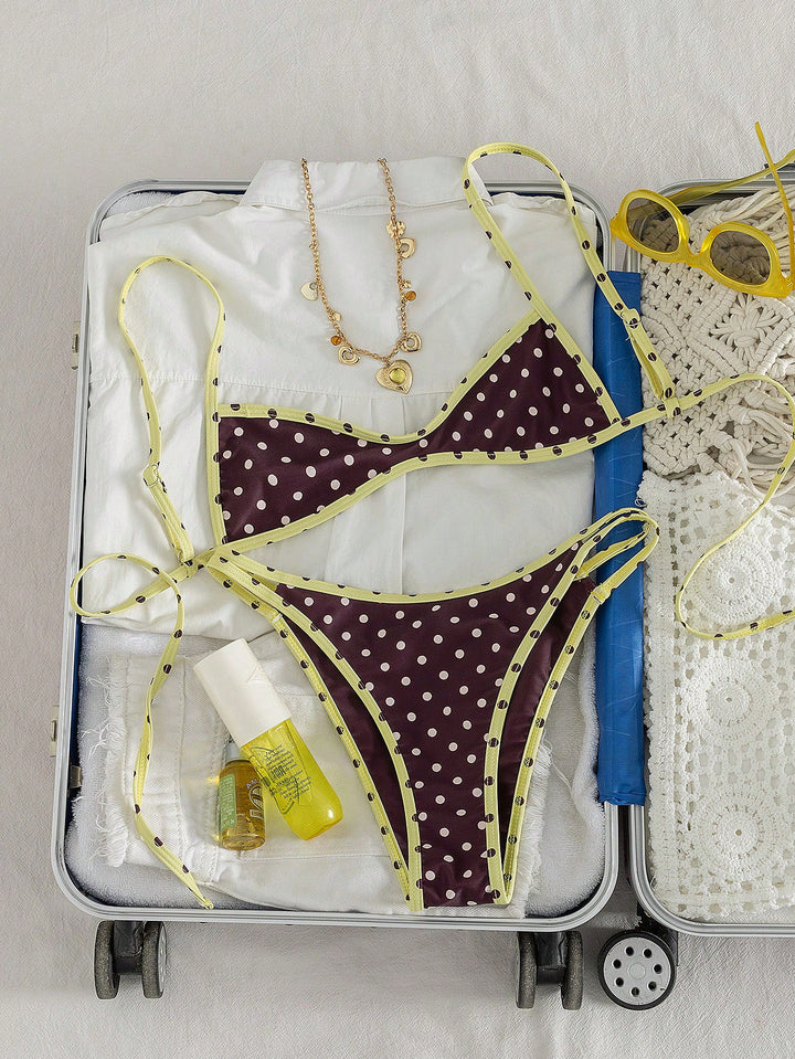 SHEIN bikinyszett, barna