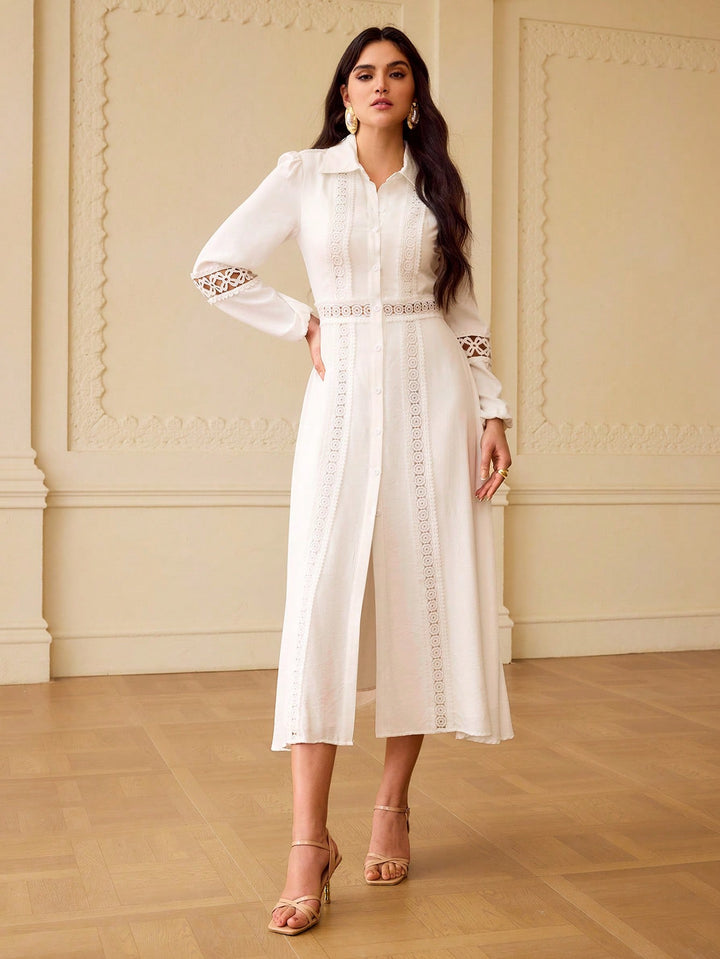 Rochie midi SHEIN, alb