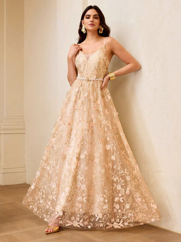 Rochie de ocazie SHEIN, auriu