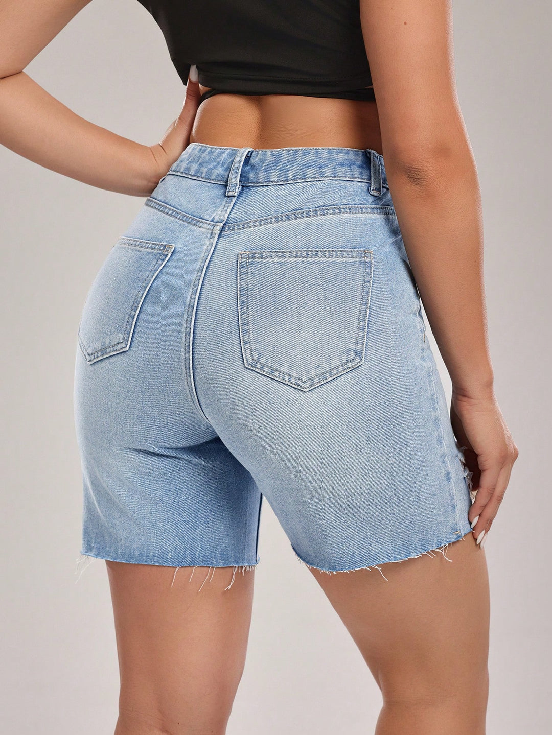 Pantaloni scurți SHEIN, albastru