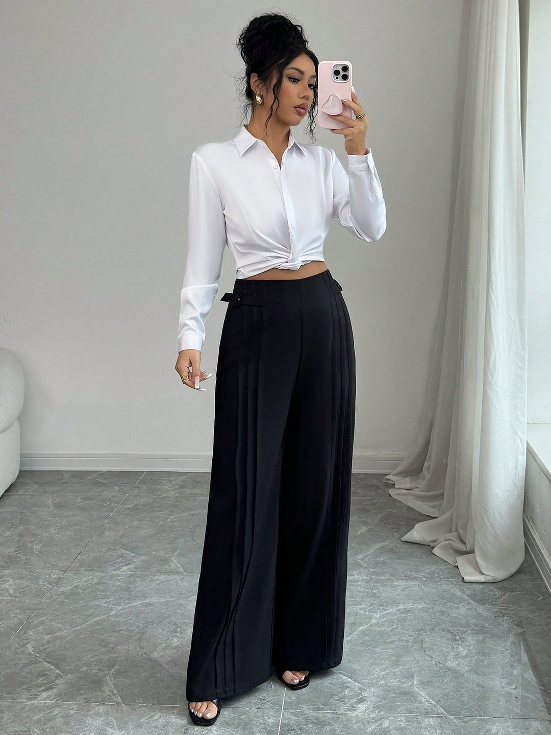 Pantaloni SHEIN, negru