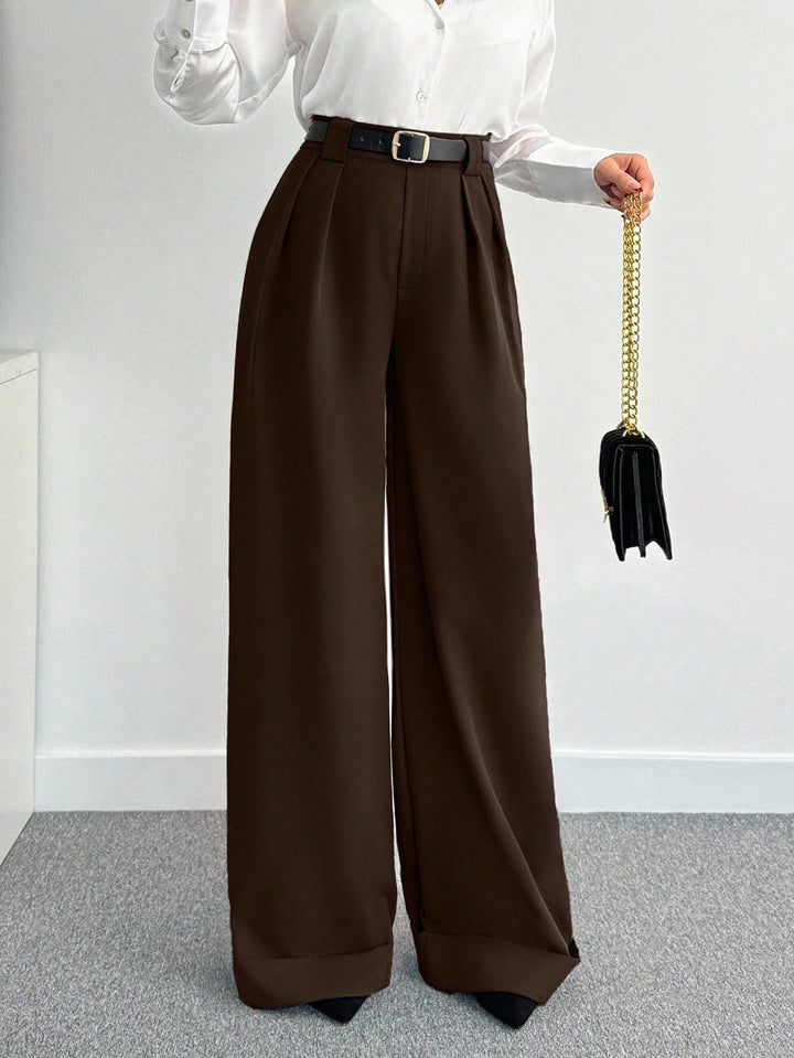 Pantaloni SHEIN, maro