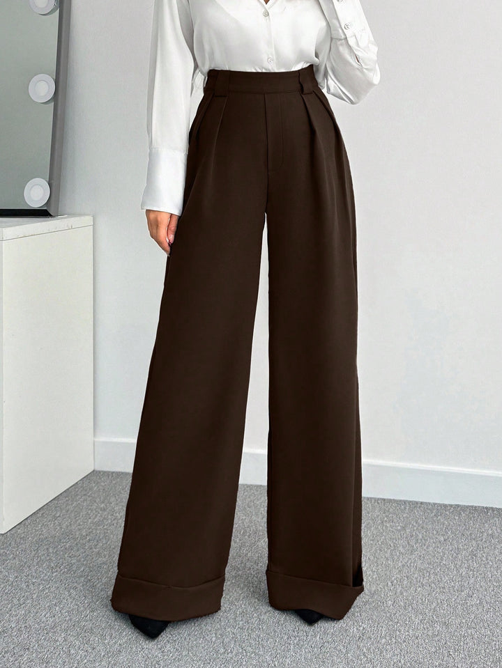 Pantaloni SHEIN, maro