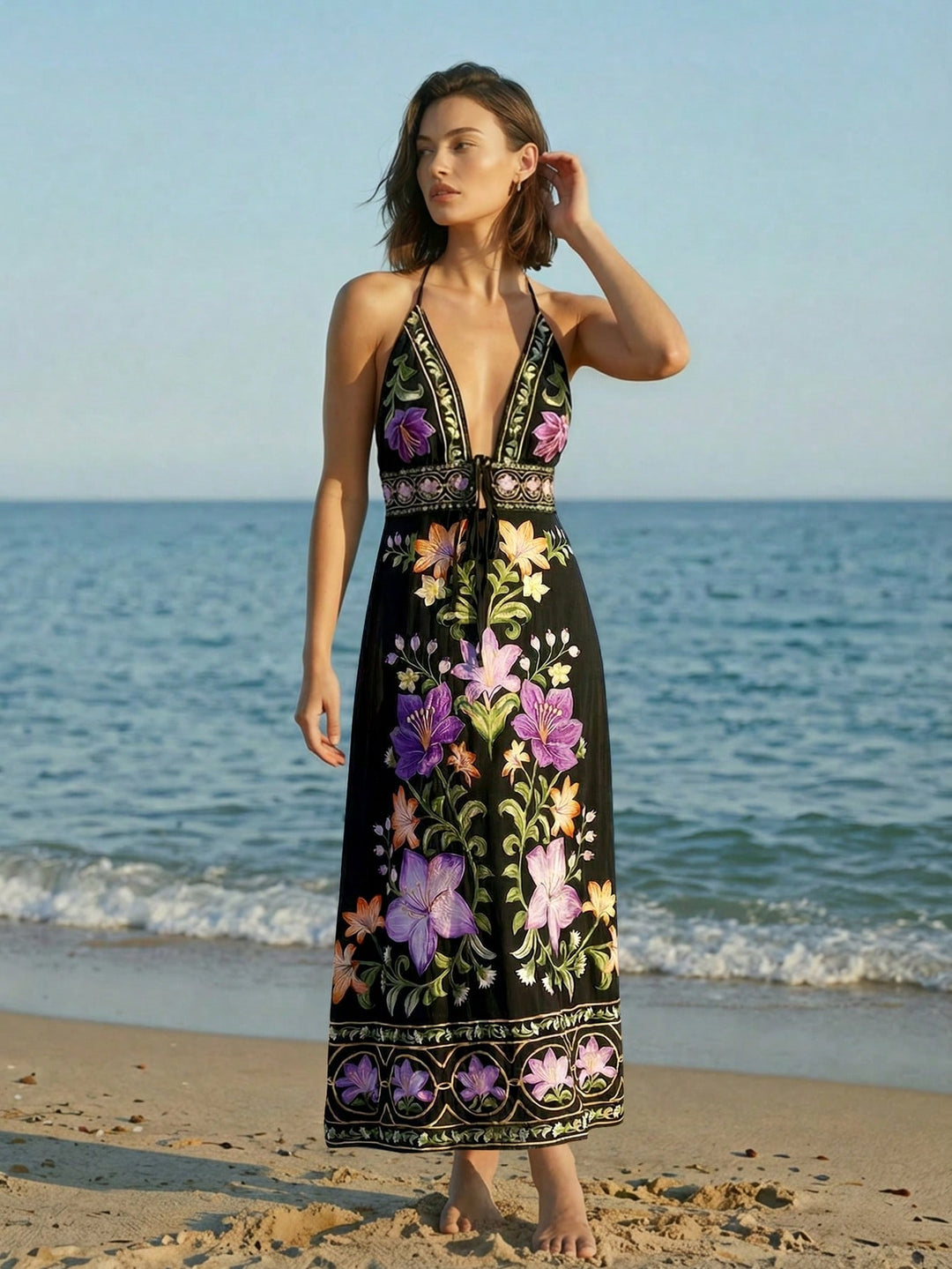 Rochie maxi SHEIN, mix culori