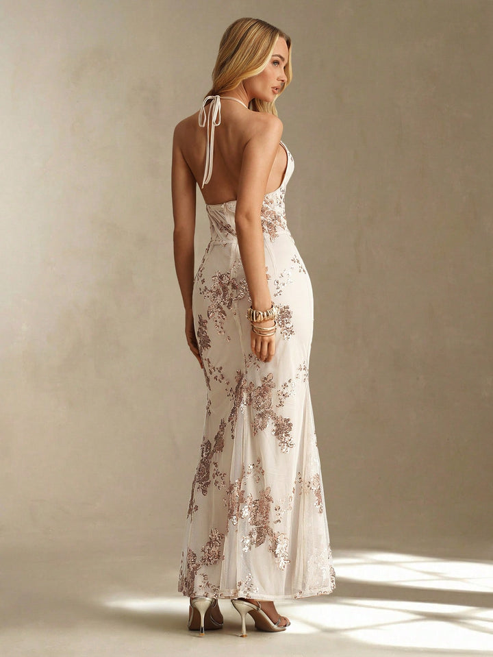 Rochie maxi SHEIN, auriu