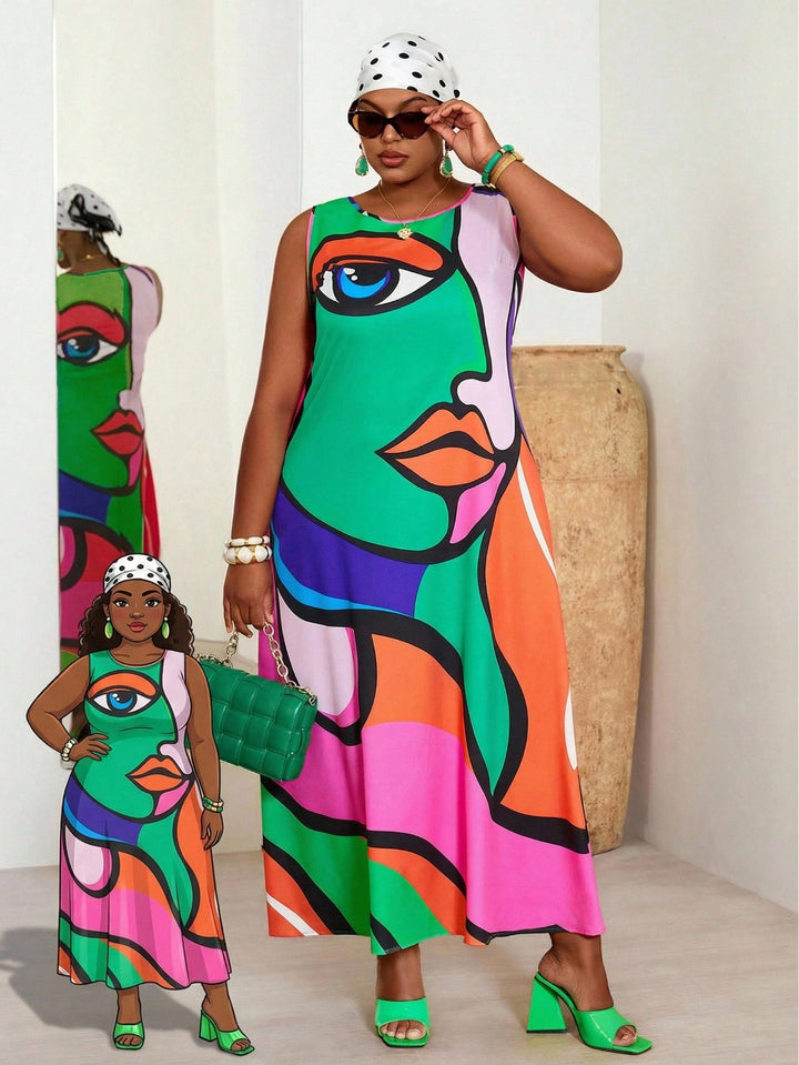 Rochie maxi SHEIN, mix culori