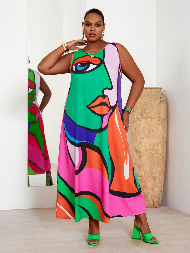 Rochie maxi SHEIN, mix culori