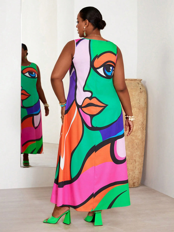Rochie maxi SHEIN, mix culori