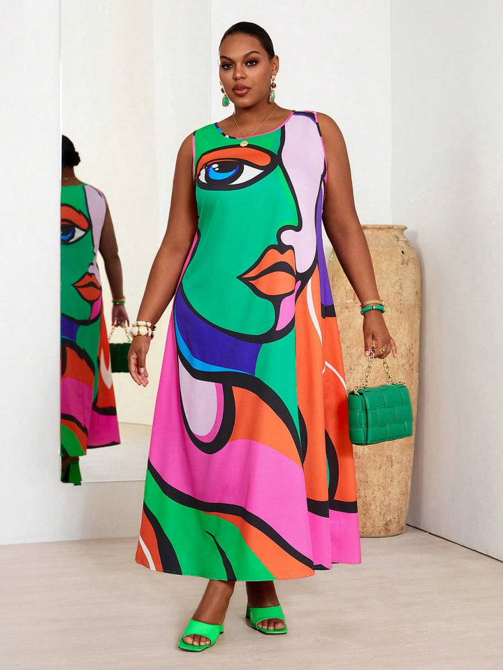 Rochie maxi SHEIN, mix culori