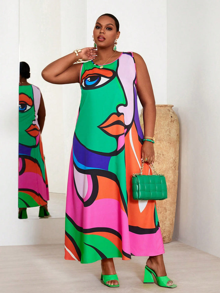 Rochie maxi SHEIN, mix culori