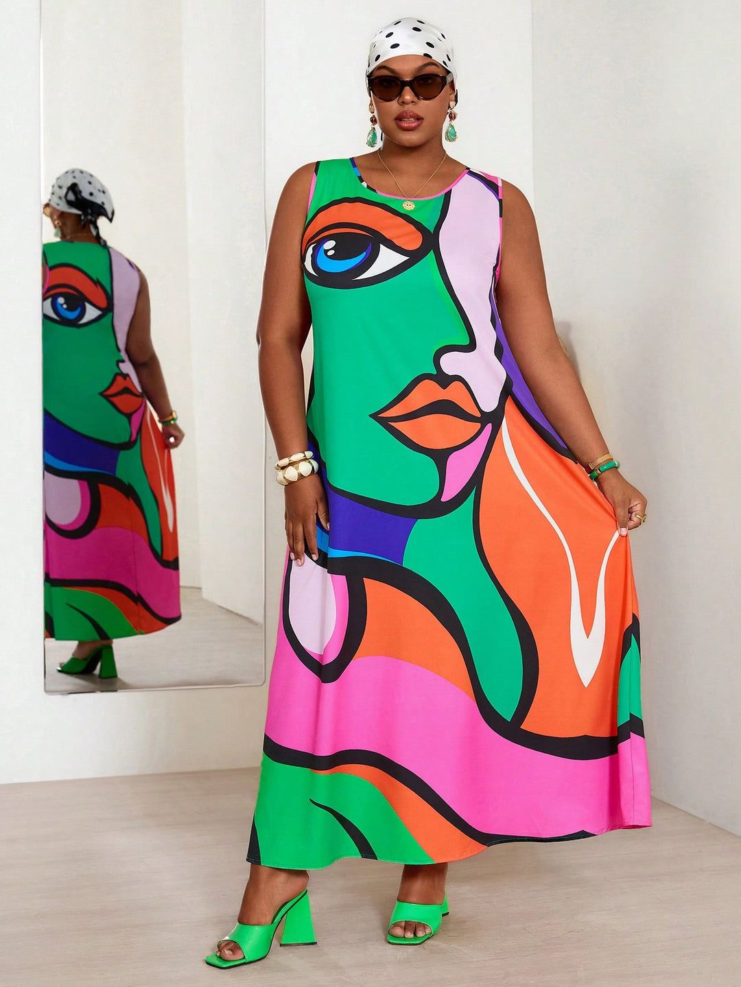 Rochie maxi SHEIN, mix culori