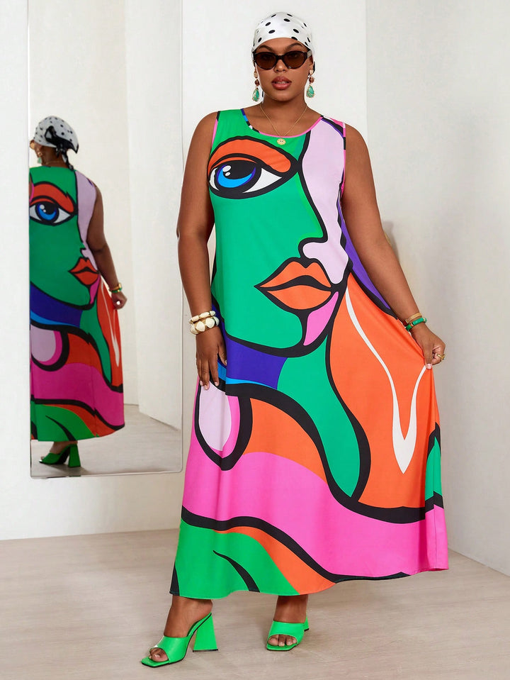 Rochie maxi SHEIN, mix culori