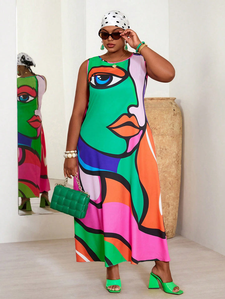Rochie maxi SHEIN, mix culori