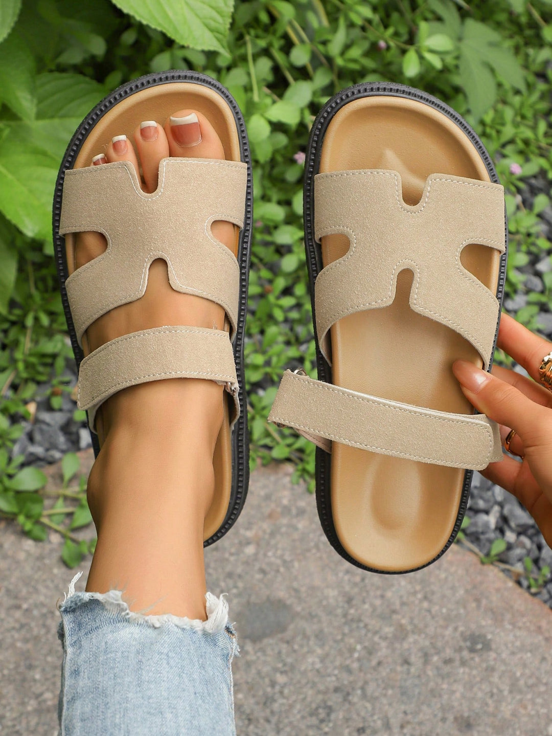 Sandale SHEIN, kaki