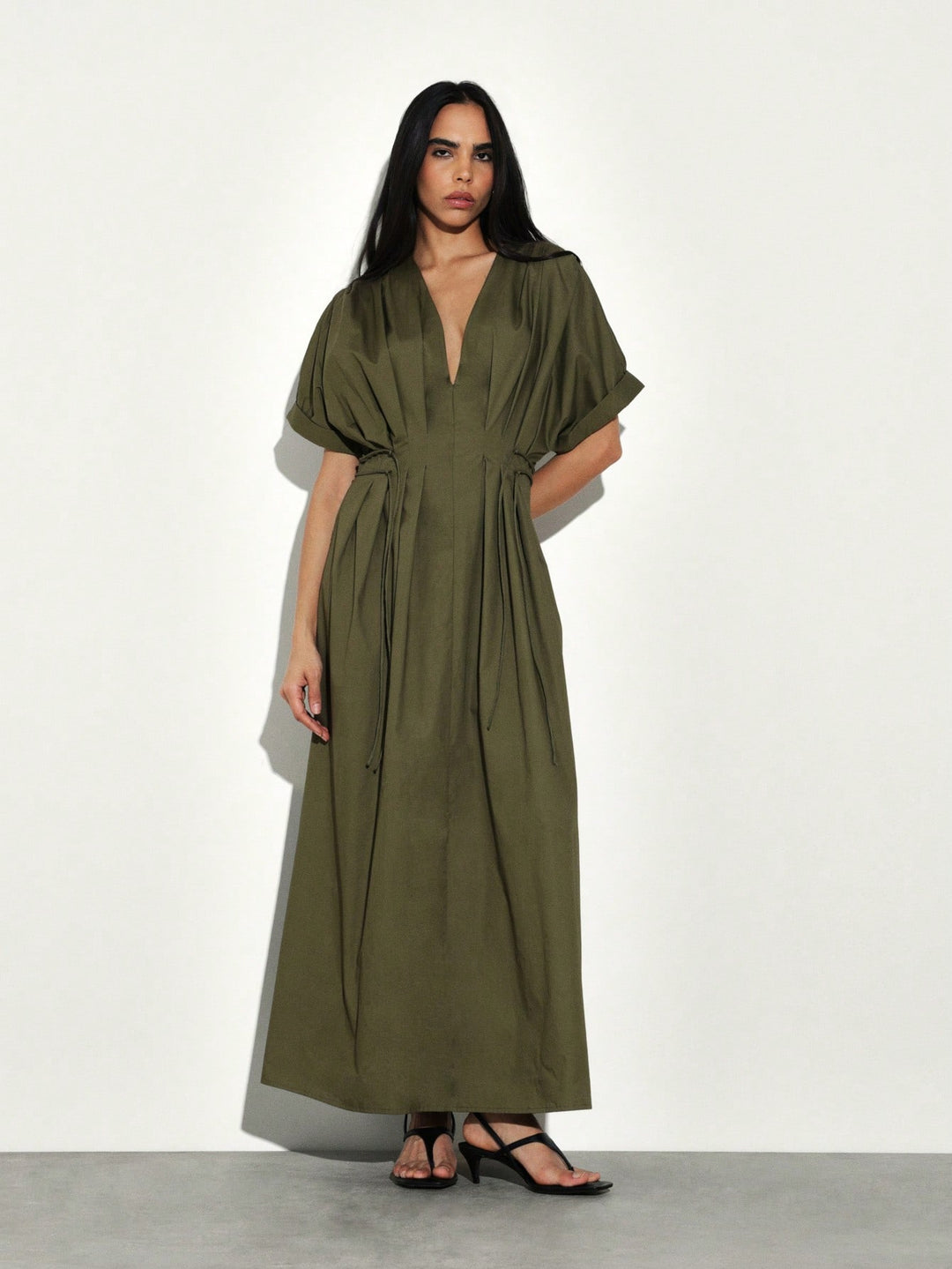 Rochie maxi SHEIN, kaki