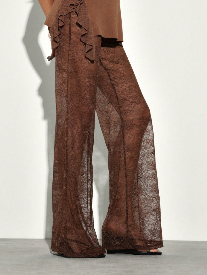 Pantaloni SHEIN, maro
