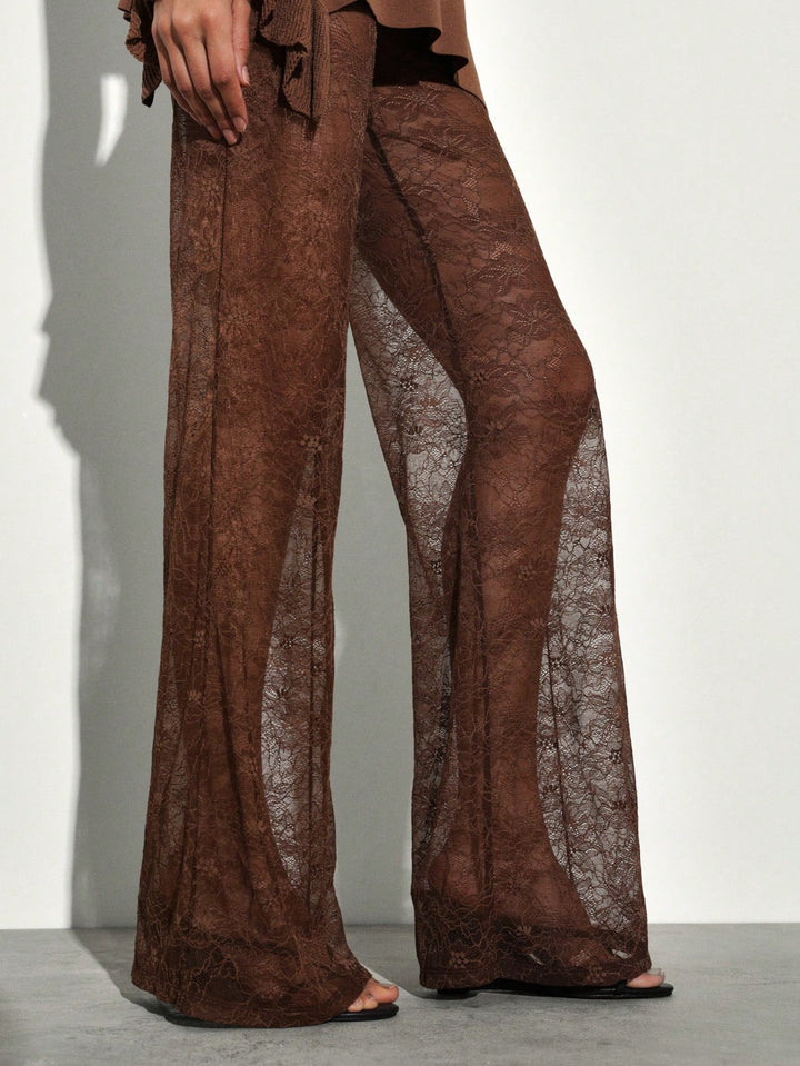 Pantaloni SHEIN, maro