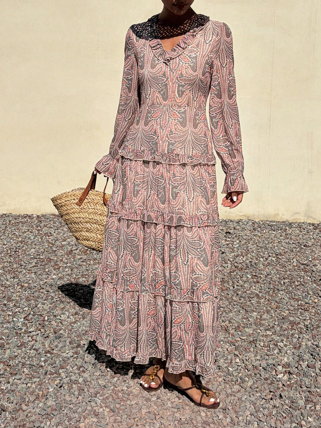 Rochie maxi SHEIN, roz