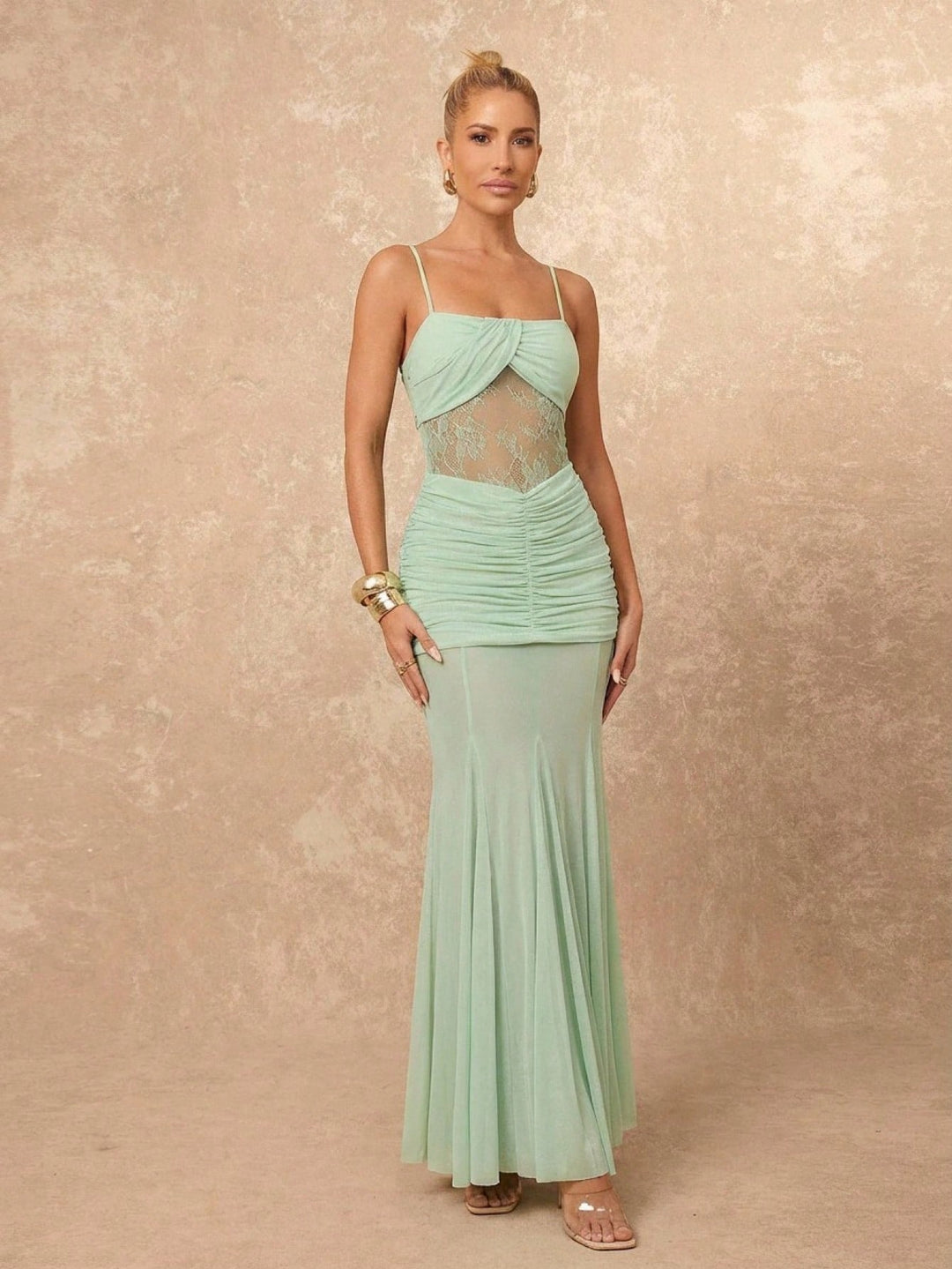 Rochie maxi SHEIN, kaki