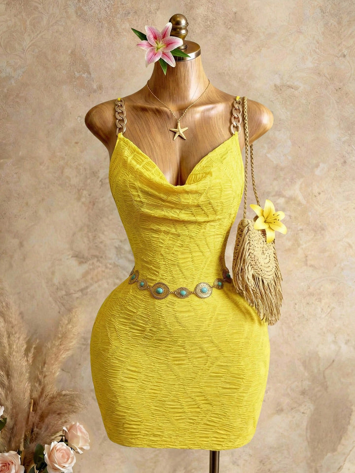 Rochie scurtă SHEIN, galben