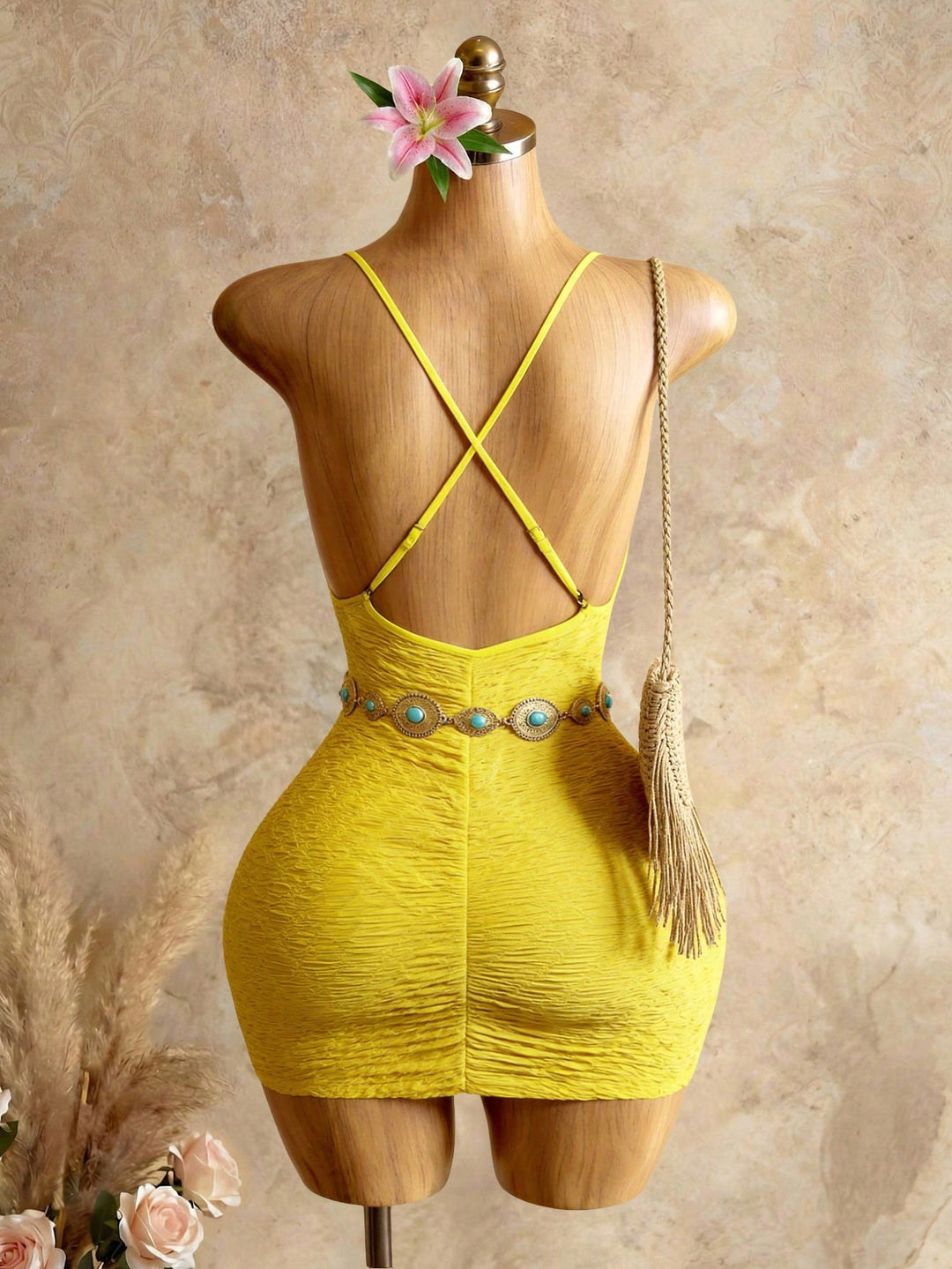 Rochie scurtă SHEIN, galben