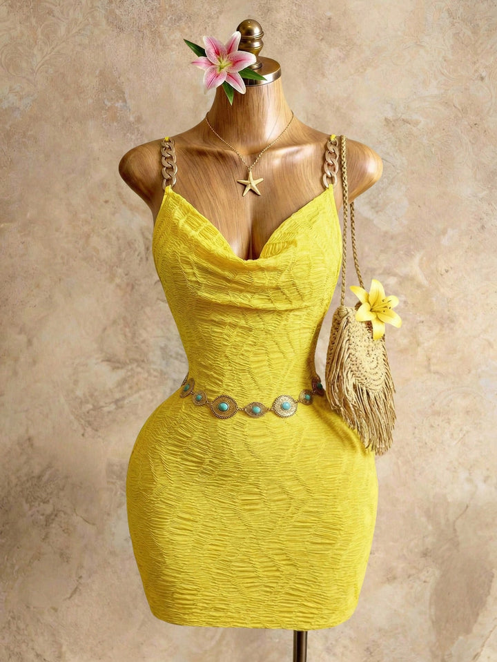 Rochie scurtă SHEIN, galben