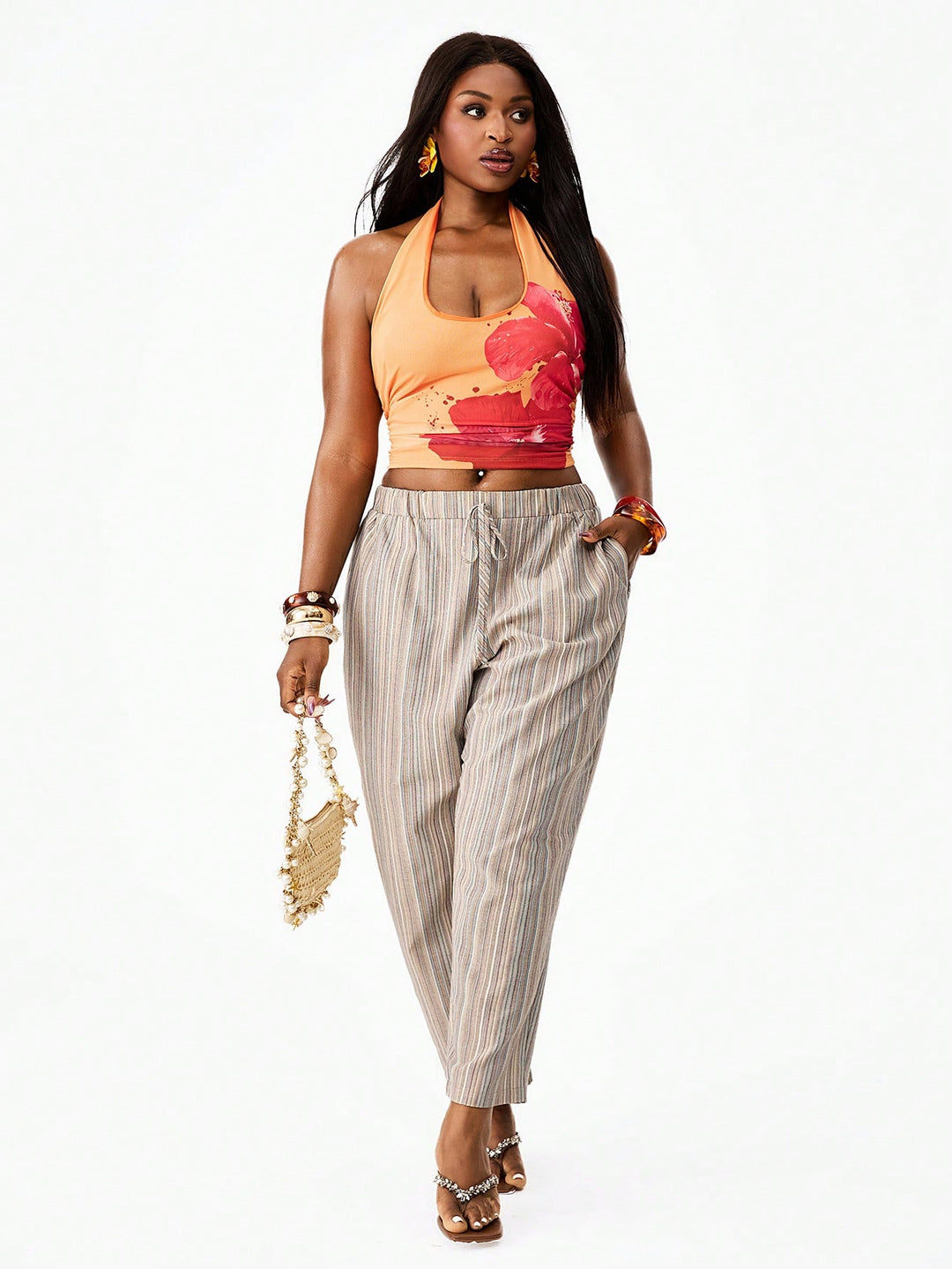 Pantaloni SHEIN, crem