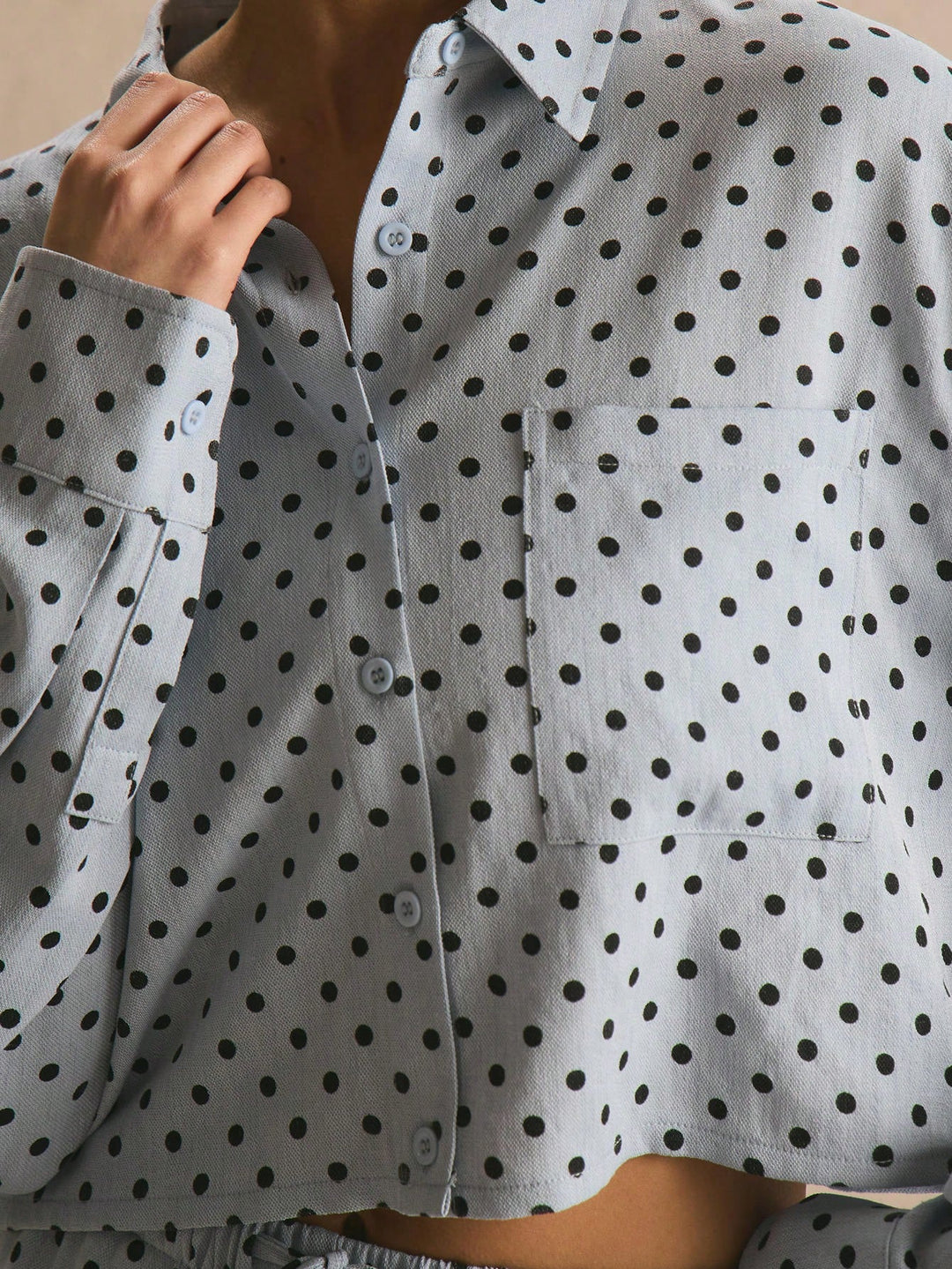 Cămașă tip linen SHEIN, albastru