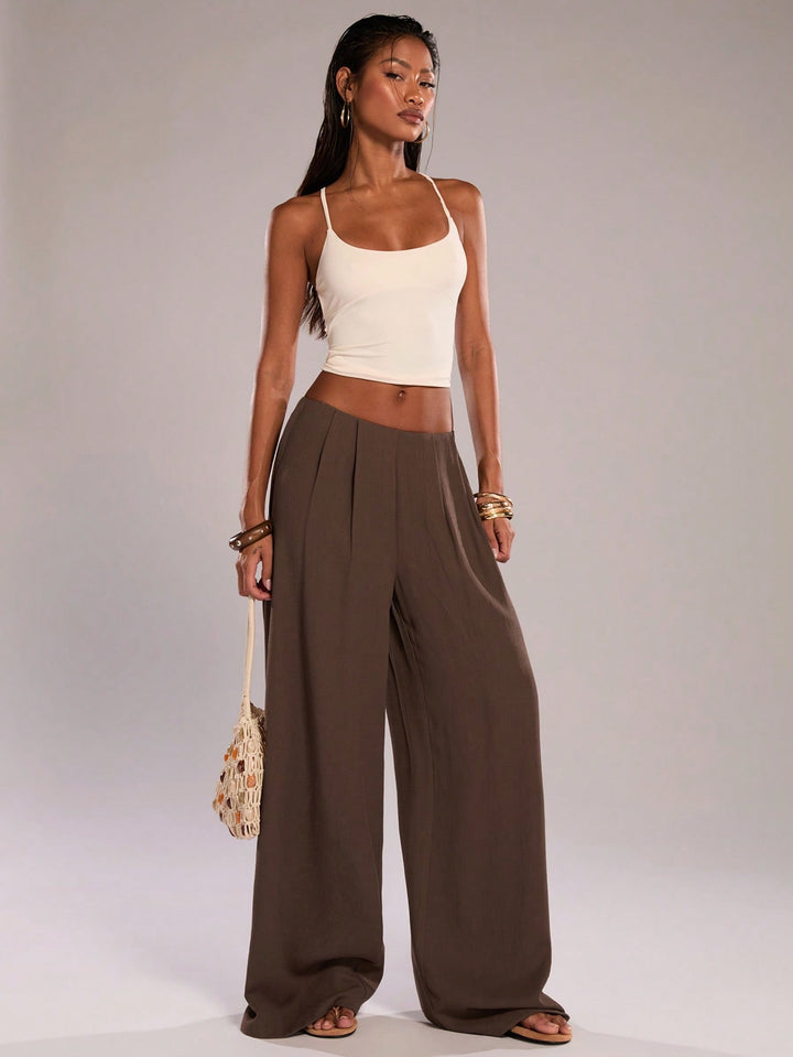 Pantaloni SHEIN, maro