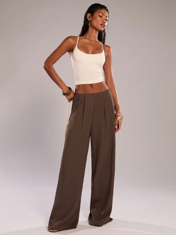Pantaloni SHEIN, maro